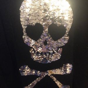 Wild fox sequin super soft Skull sweater